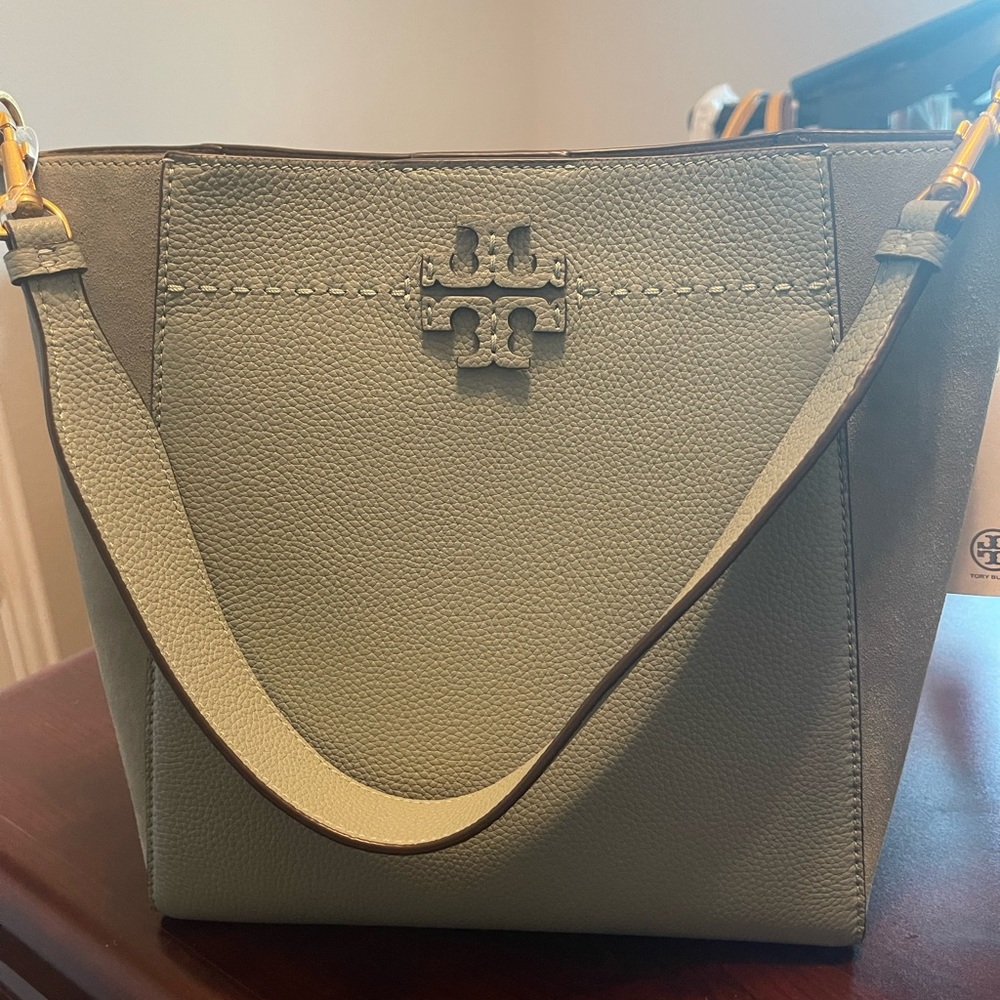 Tory Burch Blue McGraw Bucket purse